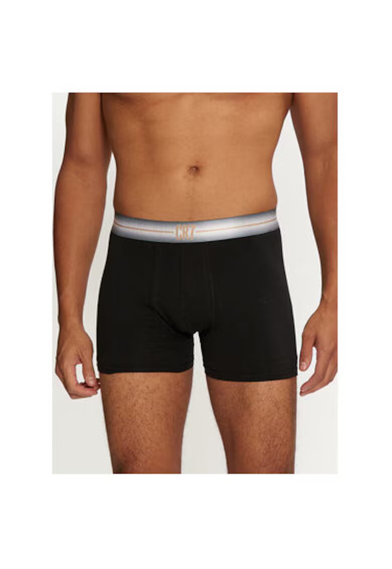 CR7 Underwear Set 3 boxeri barbati Cristiano Ronaldo Cr7 - 300 8100 49 - Bumbac/Elastan - Negru - Negru