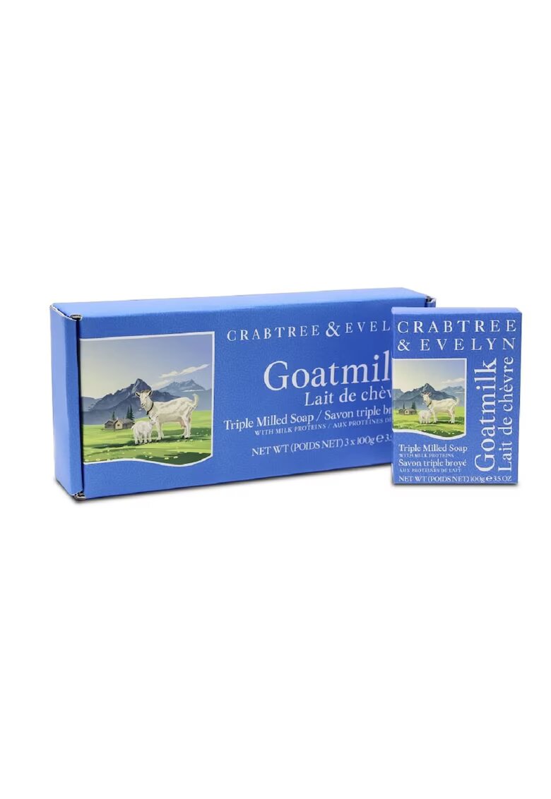 Crabtree  Evelyn Set 3 sapunuri Goatmilk & Oat - Hydrating - 3 x 85 g