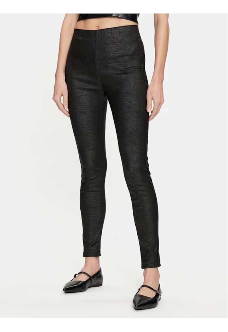 Cream Pantaloni dama - 768228 - Negru - Piele Ecologica - Negru