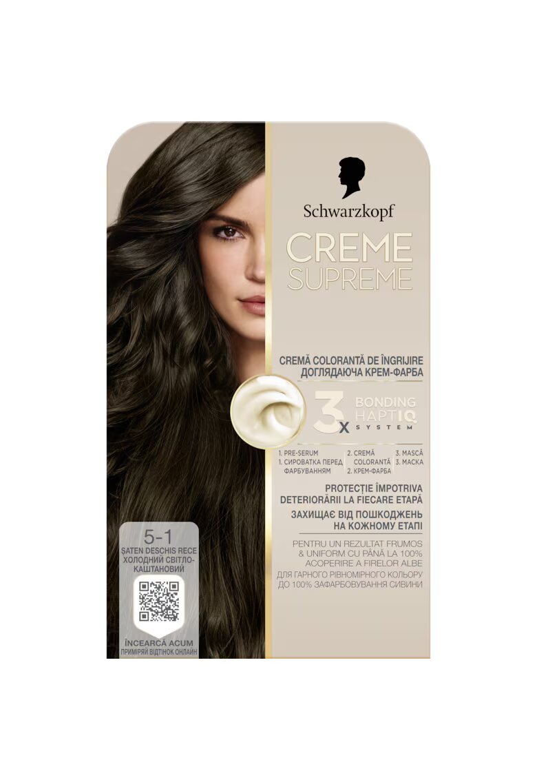 Creme Supreme Vopsea de par permanenta cu amoniac Schwarzkopf 182 ml - 5-1 - 182 ml