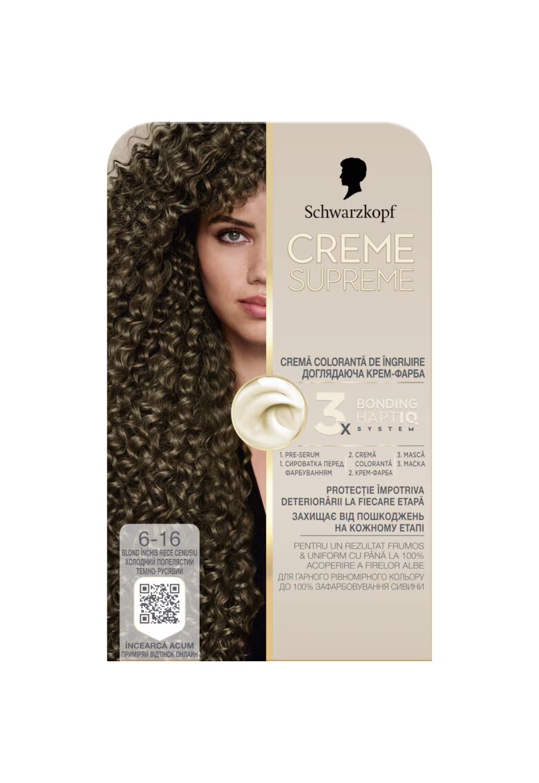 Creme Supreme Vopsea de par permanenta cu amoniac Schwarzkopf 182 ml - 6-16 - 182 ml