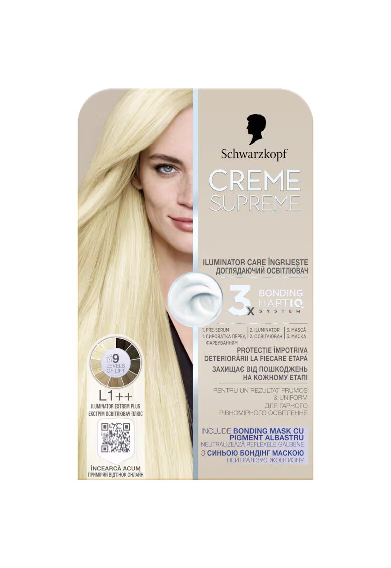 Creme Supreme Vopsea de par permanenta cu amoniac Schwarzkopf 182 ml - L1++ - 182 ml