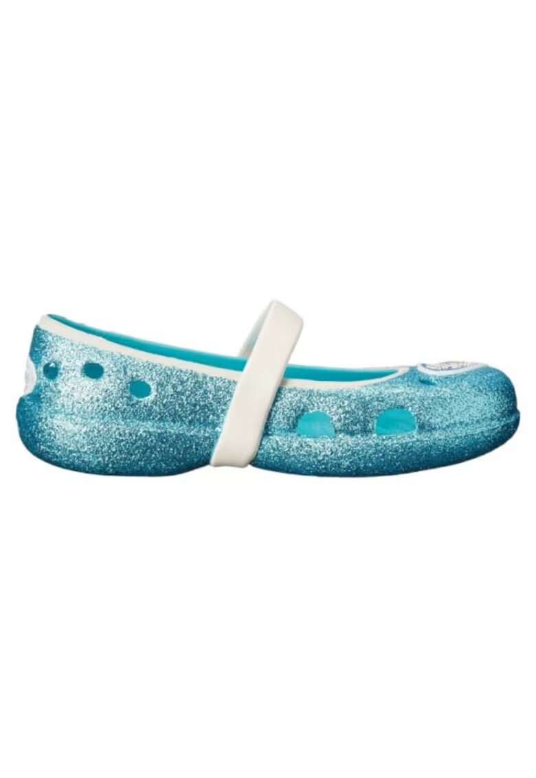 Crocs Balerini Keeley Frozen Flat - US Albastru deschis - Pool - Alb