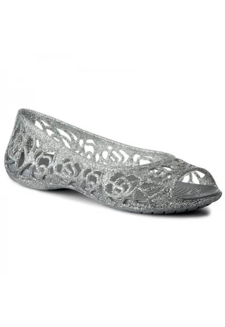 Crocs Balerini Kids' Isabella Glitter Flat GS - US Argintiu - Silver - Argintiu