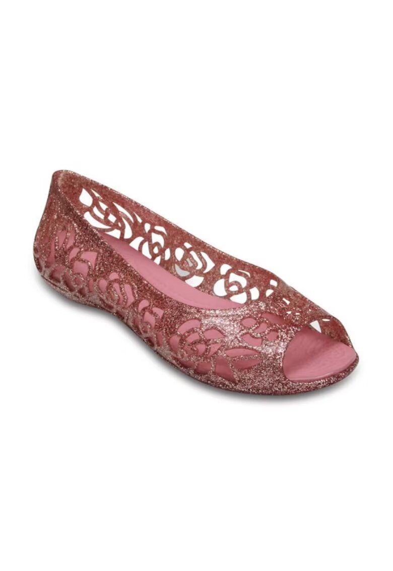 Crocs Balerini Kids' Isabella Glitter Flat GS - US Roz - Blossom - Roz
