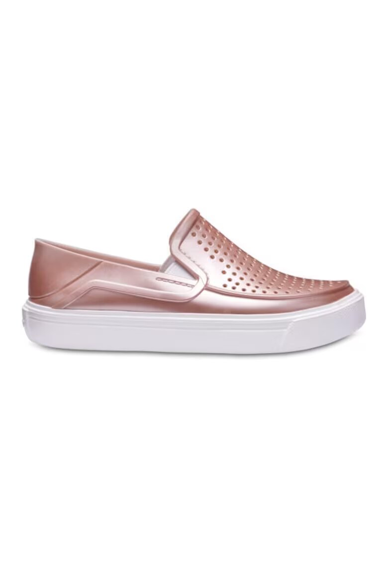 Crocs Pantofi Kids' CitiLane Roka Metallic Slip-On - US Roz - Rose Dust - Roz metalizat