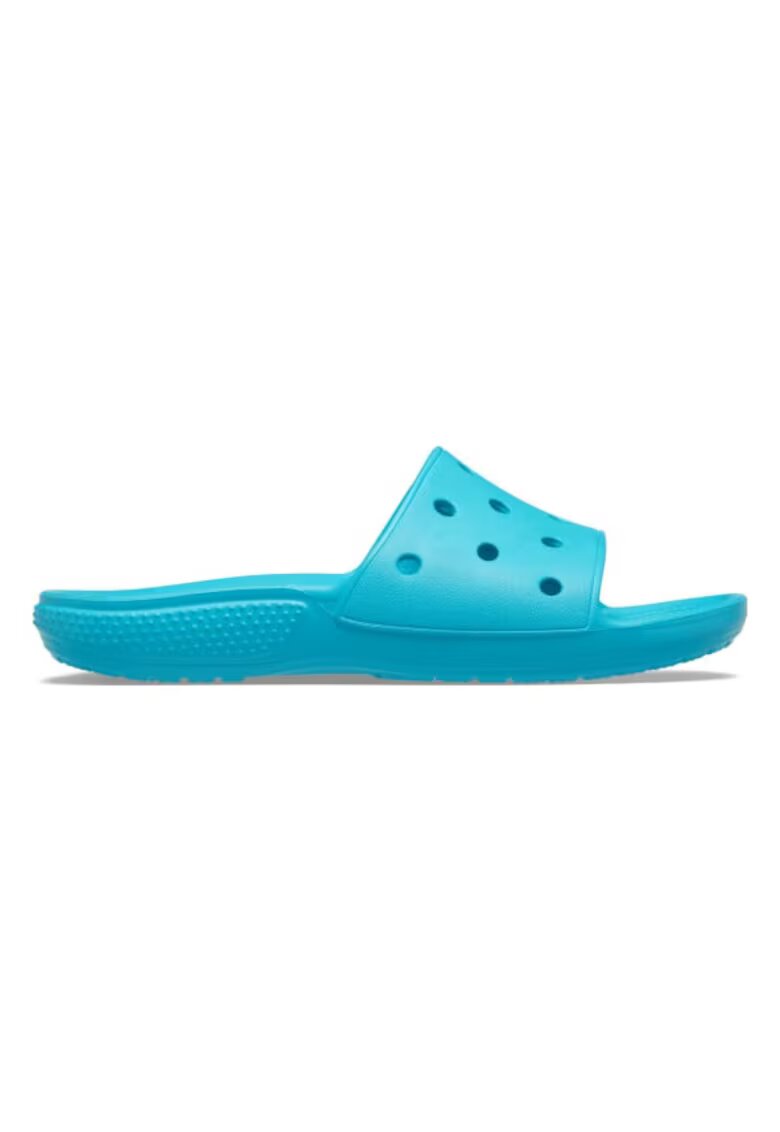 Crocs Papuci Classic Slide Iconic Comfort - US Albastru deschis - Digital Aqua - Alb