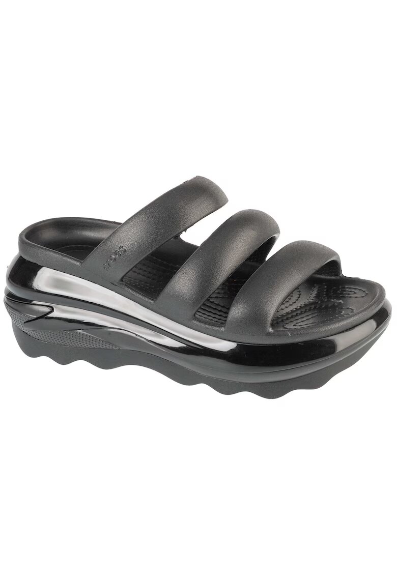 Crocs Papuci de dama - Classic Mega Crush Tripe Strap 209842 - Negru