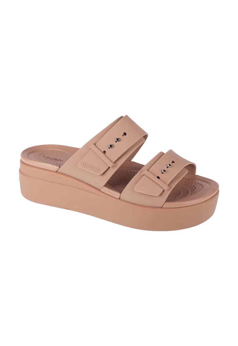 Crocs Papuci flip-flop - Brooklyn Low Wedge Sandal 207431 - Maro