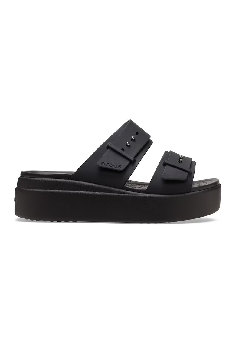 Crocs Papuci wedge de cauciuc Brooklyn2 - Negru