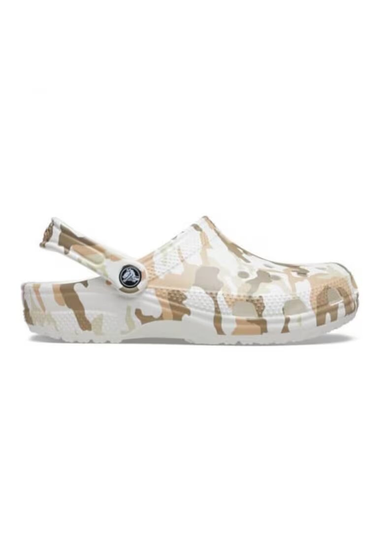 Crocs Saboti Classic Printed Camo Clog - Alb