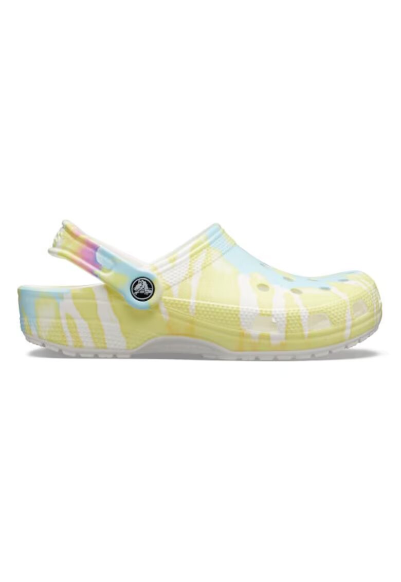 Crocs Saboti Classic Tie-Dye Graphic Clog - US Alb - White/Multi - Alb