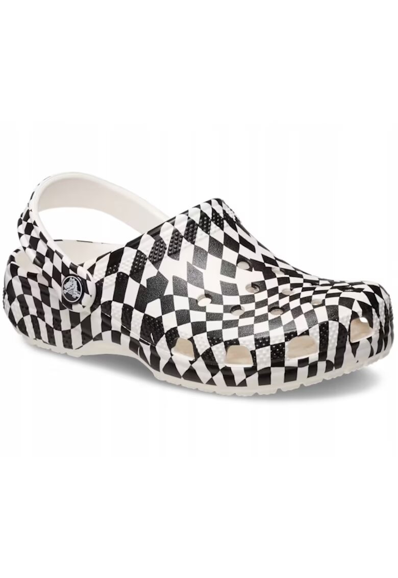 Crocs Saboti Copii - Classic Warped Checker 21099 Clog - Alb - Alb