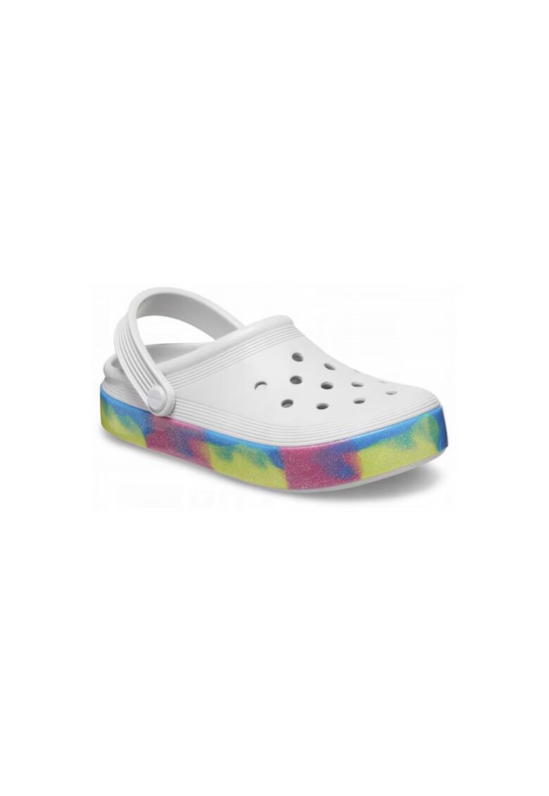 Crocs Saboti Copii - Off Court Glitter Band 209717 Clog - Alb - Gri