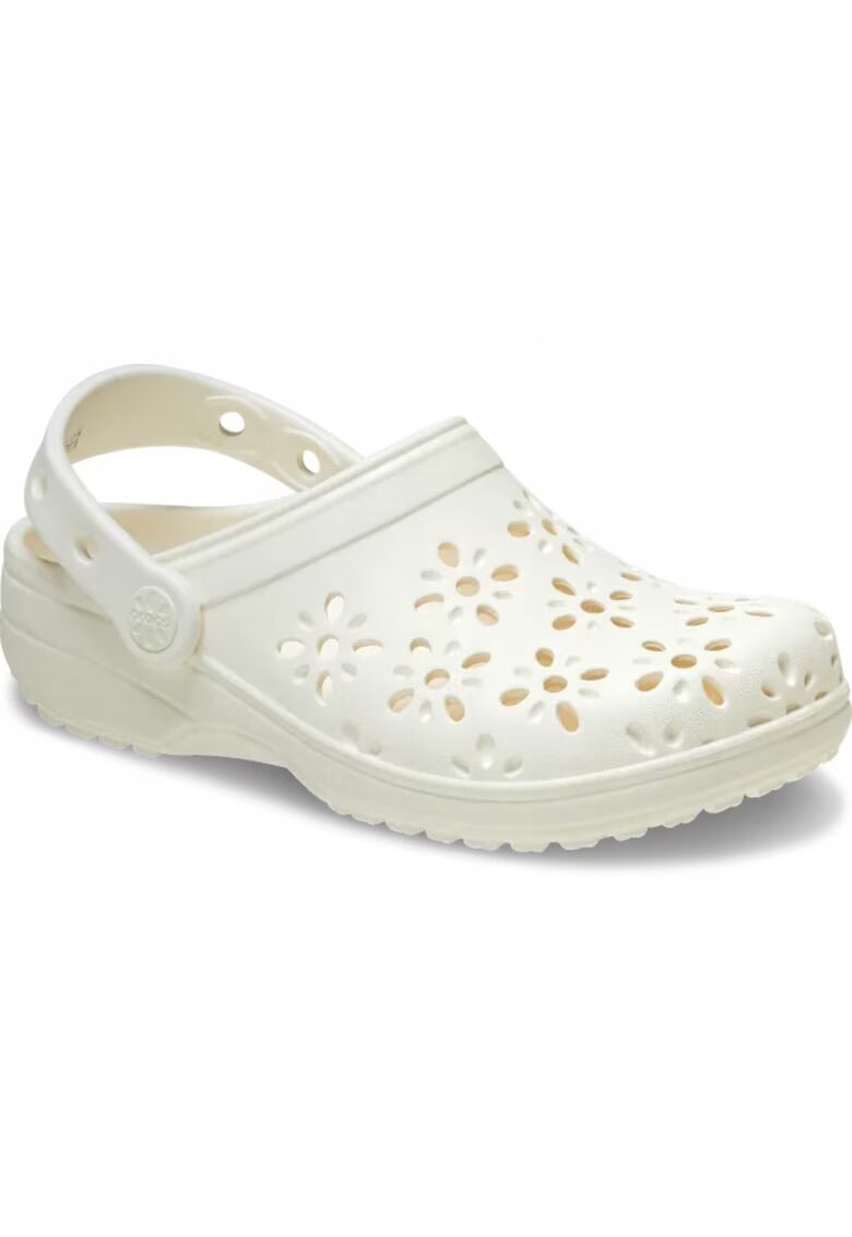 Crocs Saboti Copiii - Classic Floral Cut Out Clog - Alb - Alb