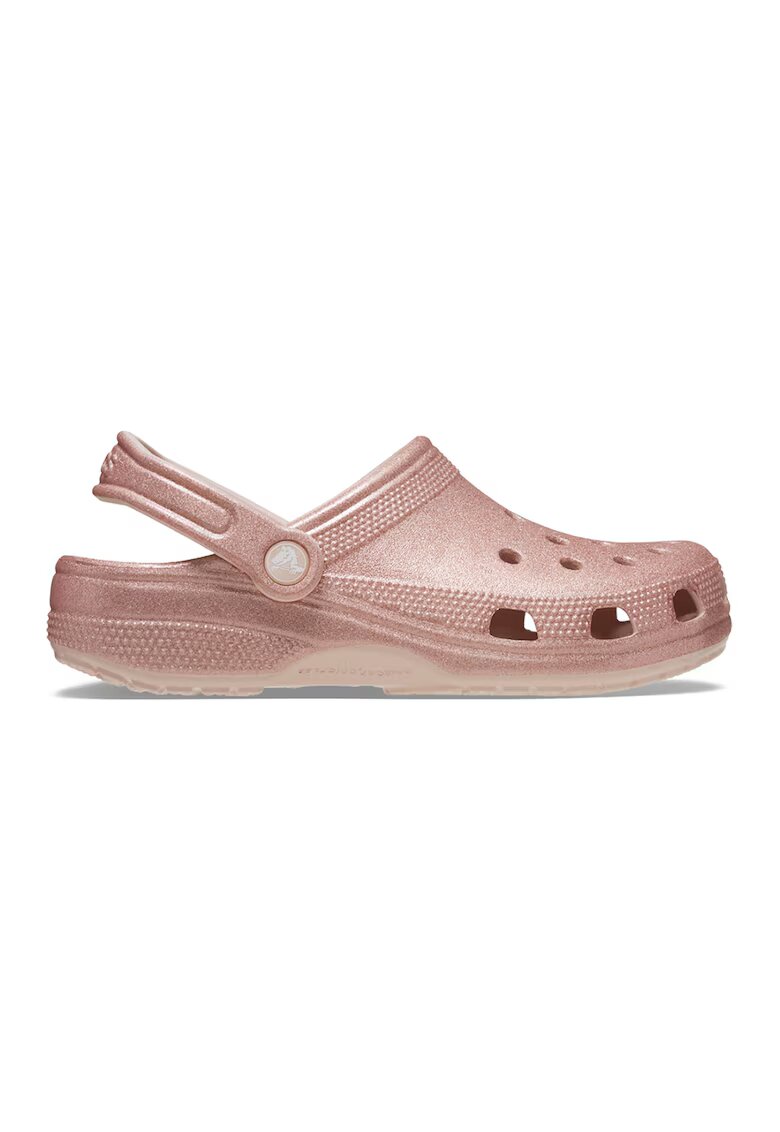 Crocs Saboti cu aspect stralucitor Classic - Roz prafuit