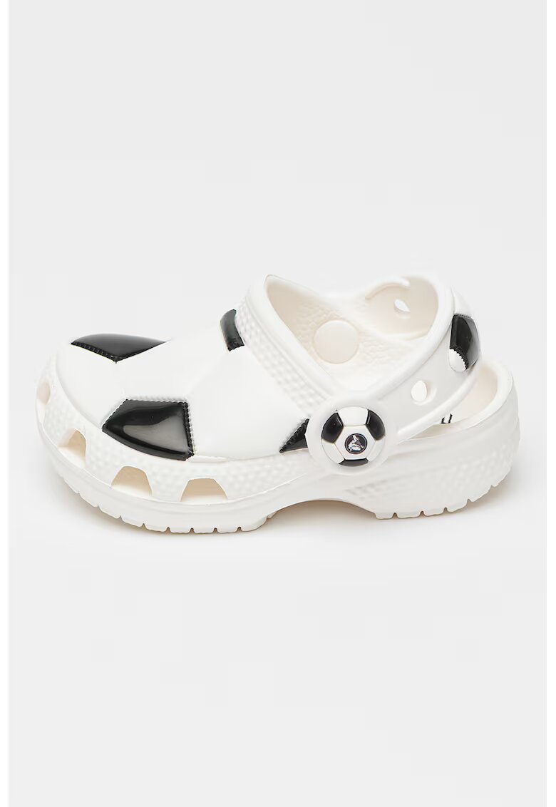 Crocs Saboti cu garnituri contrastante - Alb/Negru