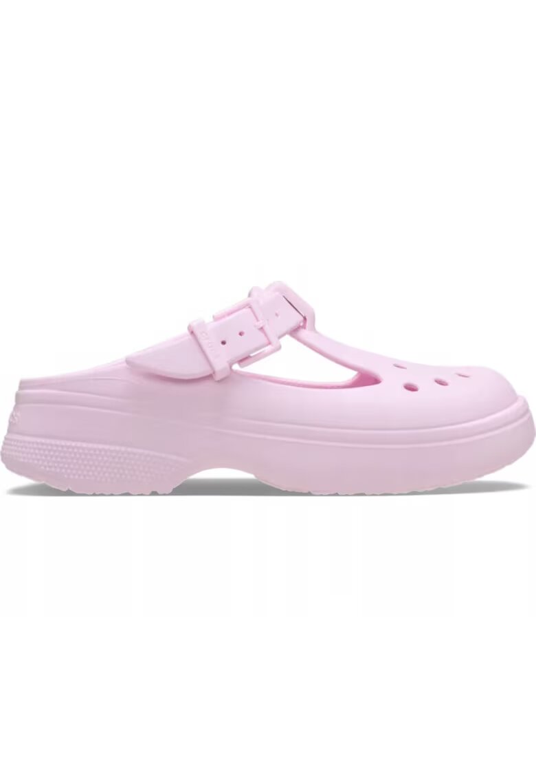 Crocs Saboti cu logo in relief - Roz