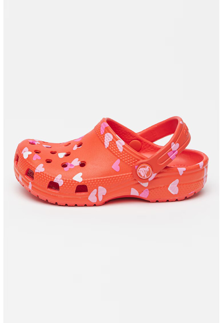 Crocs Saboti cu model cu inimi - Rosu/Roz
