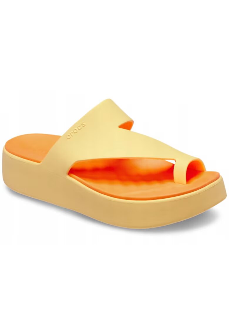 Crocs Saboti Femei Spuma Croslite - Getaway Platform Toe Loop - Portocaliu - Portocaliu