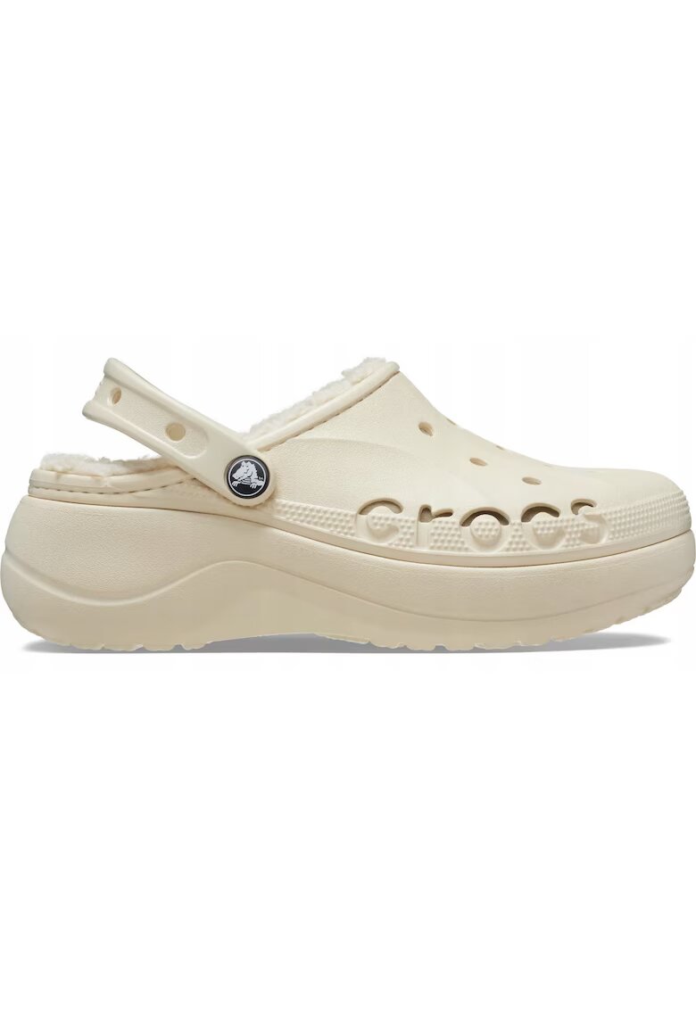 Crocs Saboti Izolati Femei - Baya Platform Lined 208708 Clog - Bej -