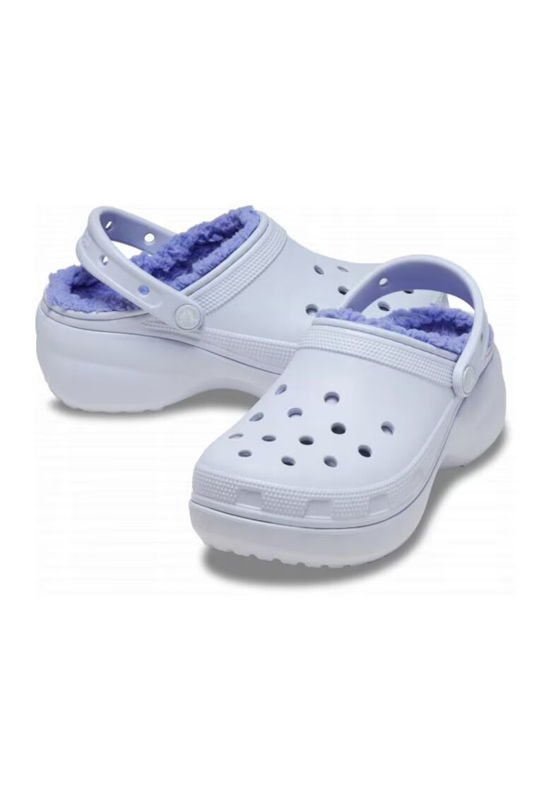 Crocs Saboti Izolati Femei - Classic Lined 207938 Clog - Albastru - Albastru
