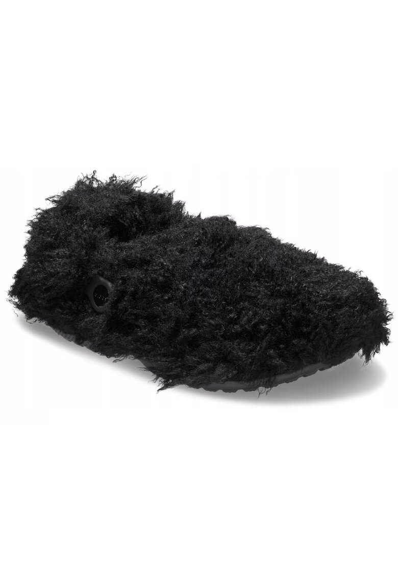 Crocs Saboti Izolati Femei Croslite - Classic Shaggy Fur Linde Clog - Negru - Negru