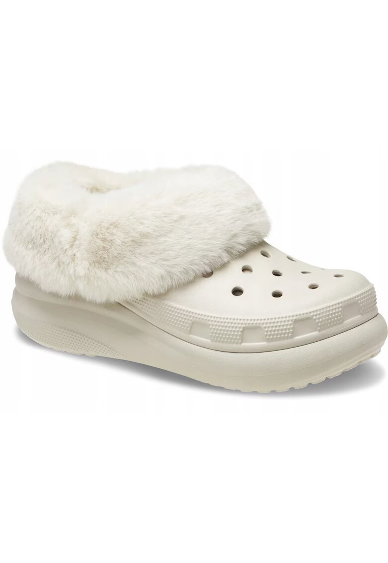 Crocs Saboti Izolati Femei - Furever Crush 208446 Clog - Alb - Bej
