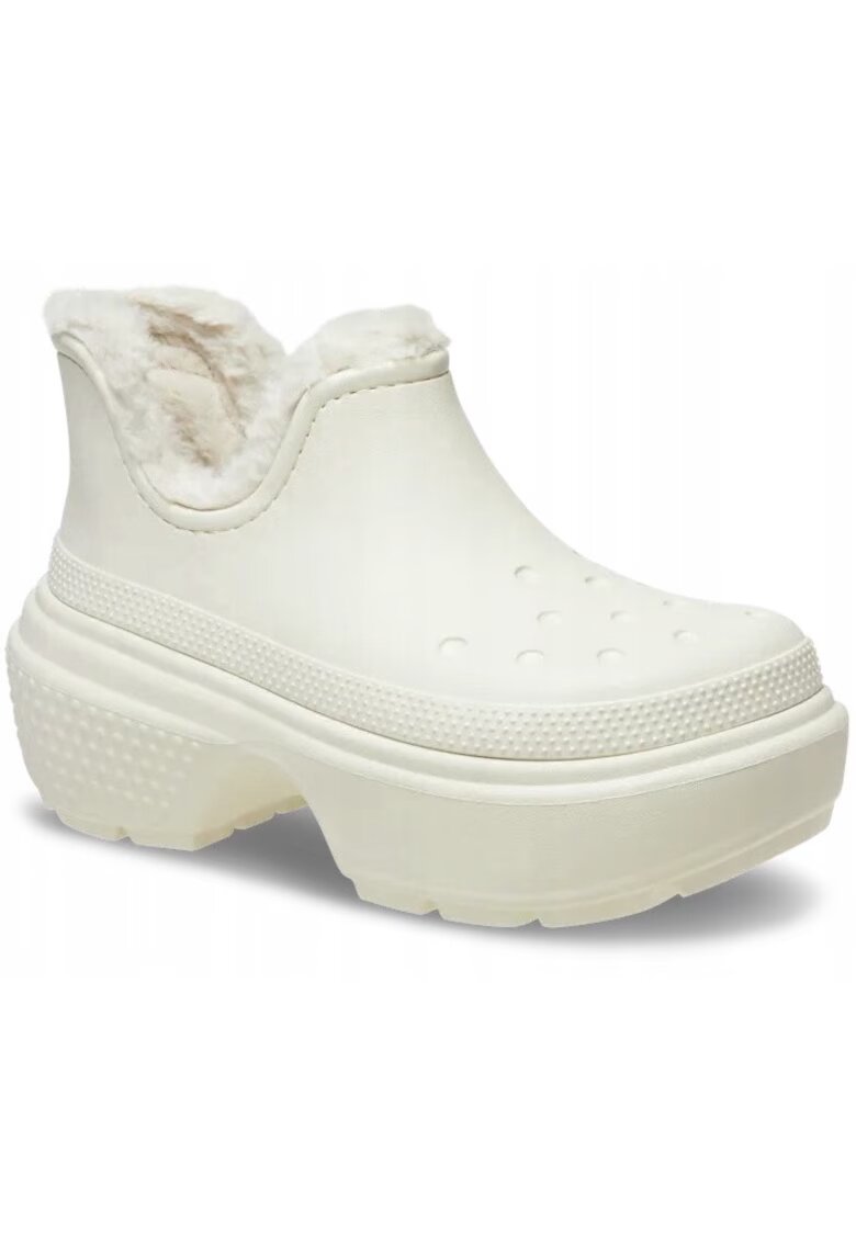 Crocs Saboti Izolati Platforma Femei - Stomp Lined Shorty Boot - Bej - Bej