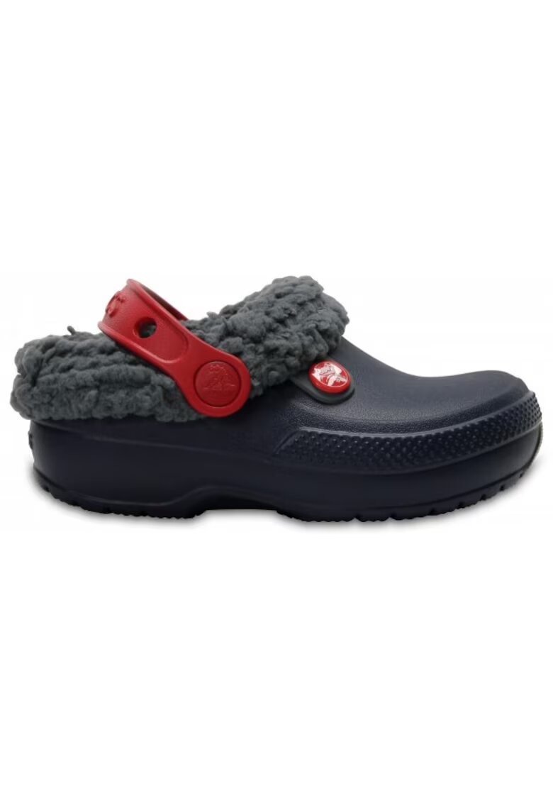 Crocs Saboti Kids' Classic Blitzen III Lined Clog - US Albastru - Navy/Slate Grey - Alb
