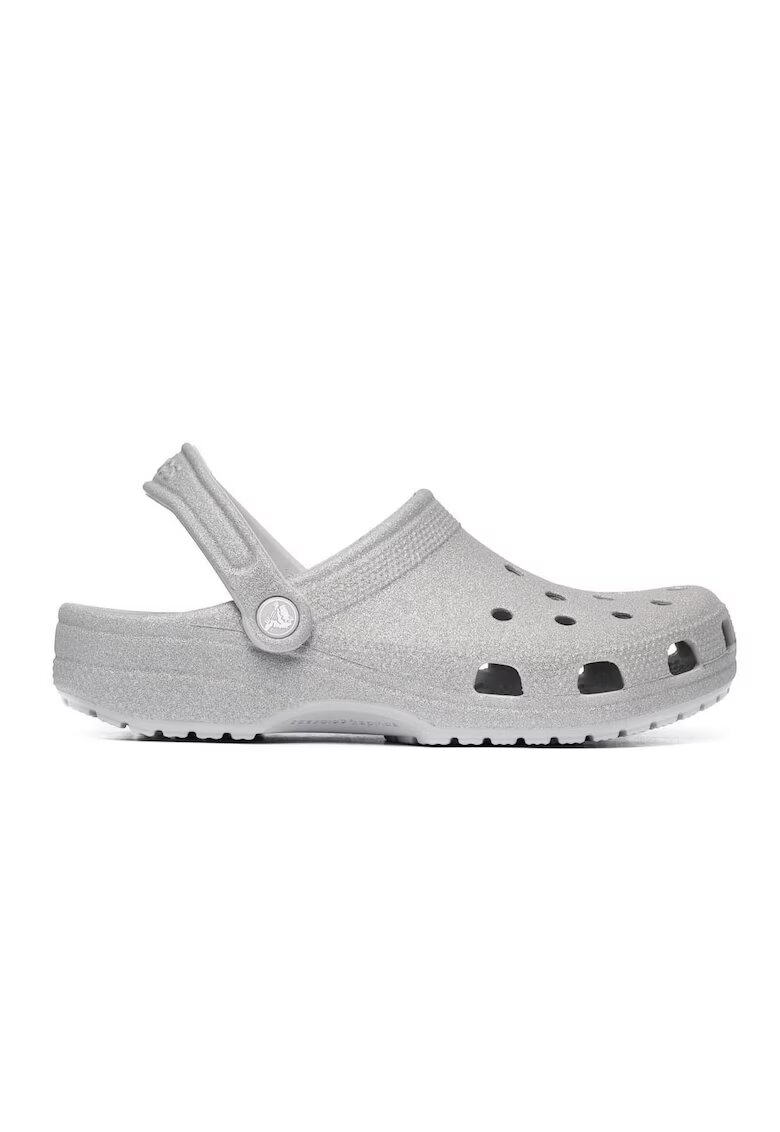Crocs Saboti pentru dama Classic Glitter Clog - Sintetic - Gri