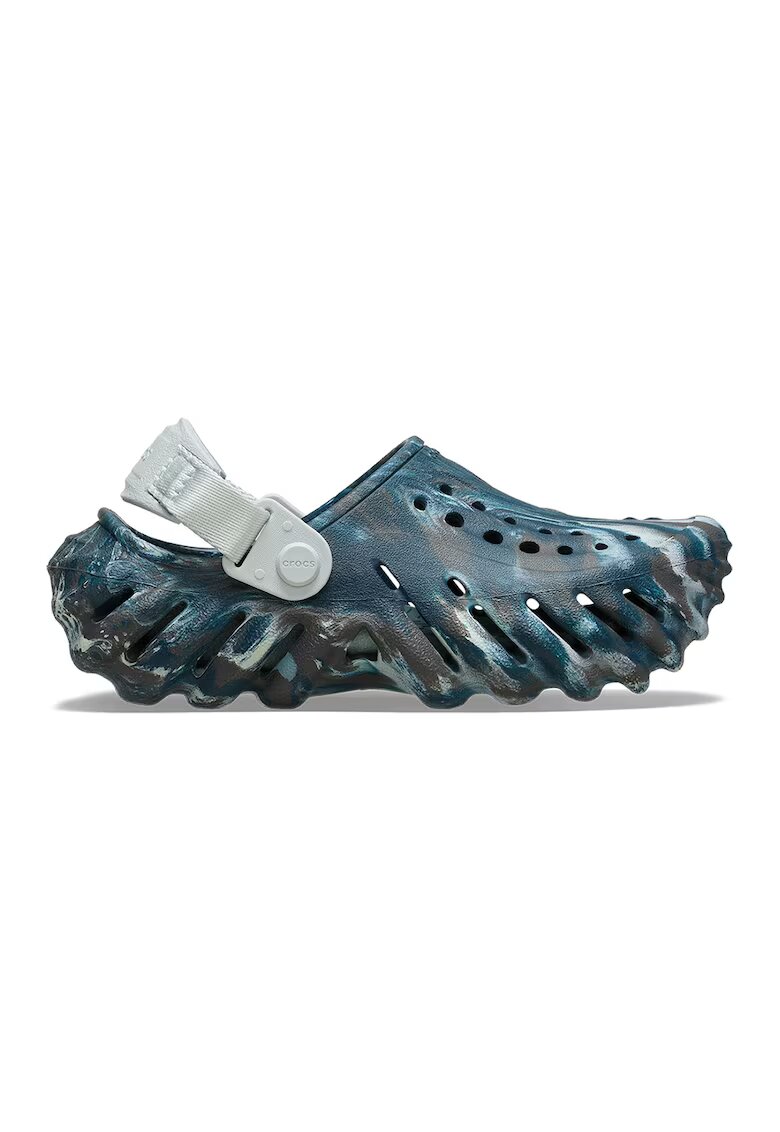 Crocs Saboti perforati cu talpa masiva - Gri/Albastru