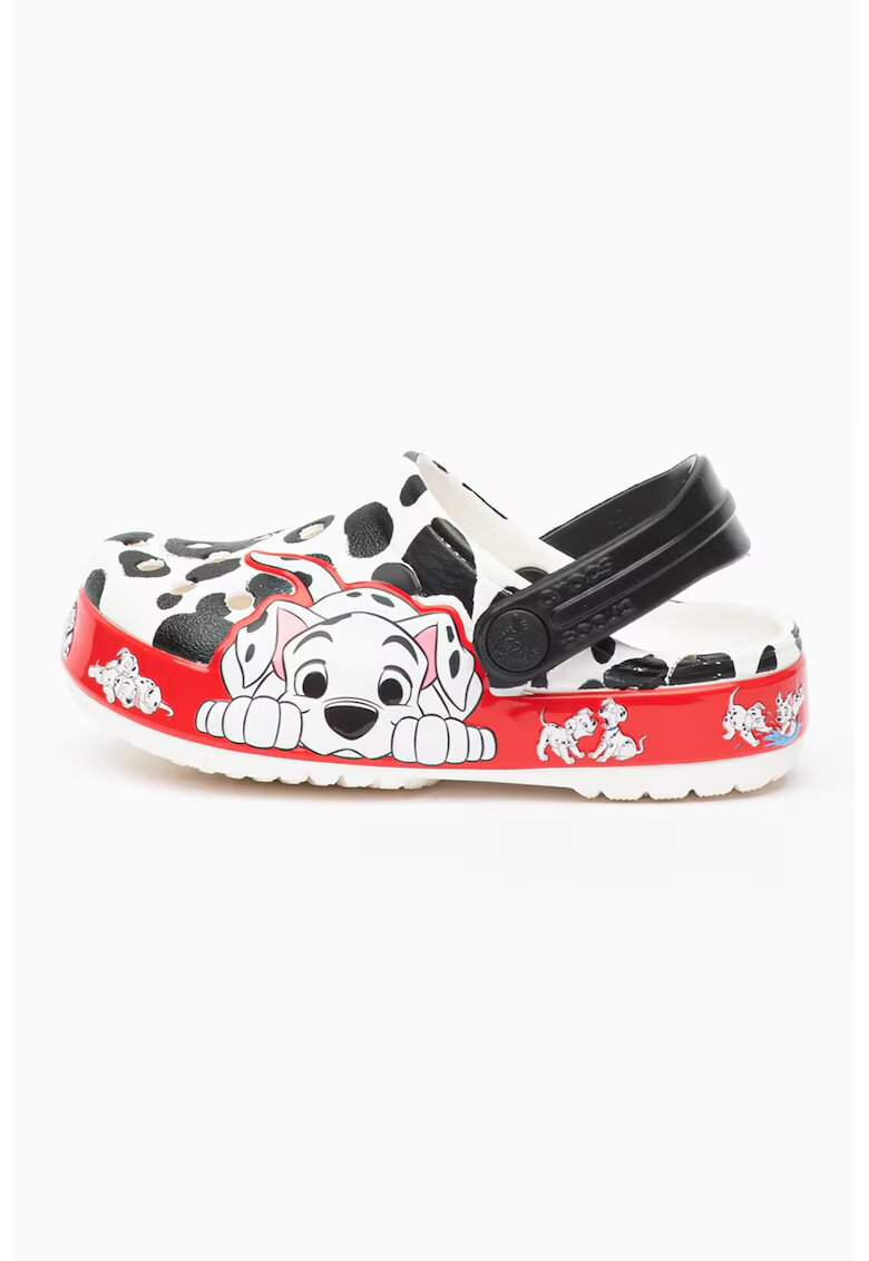 Crocs Saboti slingback cu 101 Dalmatieni Fun Lab - Rosu/Alb/Negru