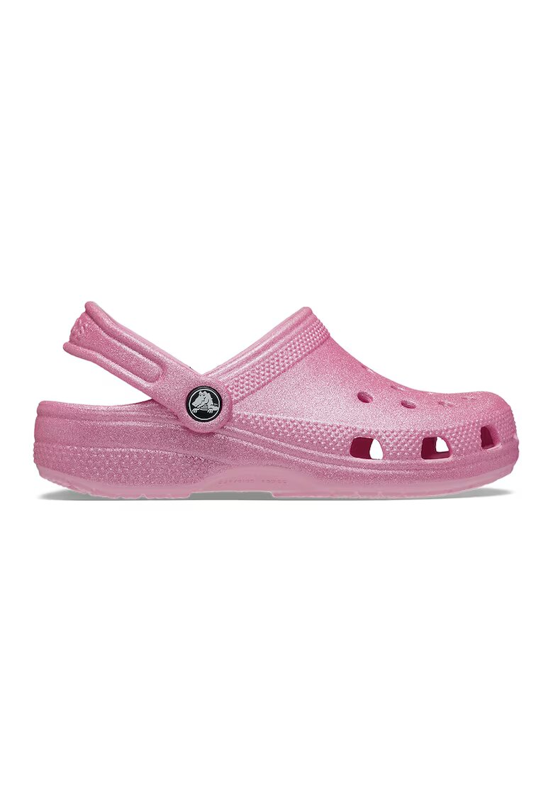 Crocs Saboti slingback cu aspect stralucitor - Roz