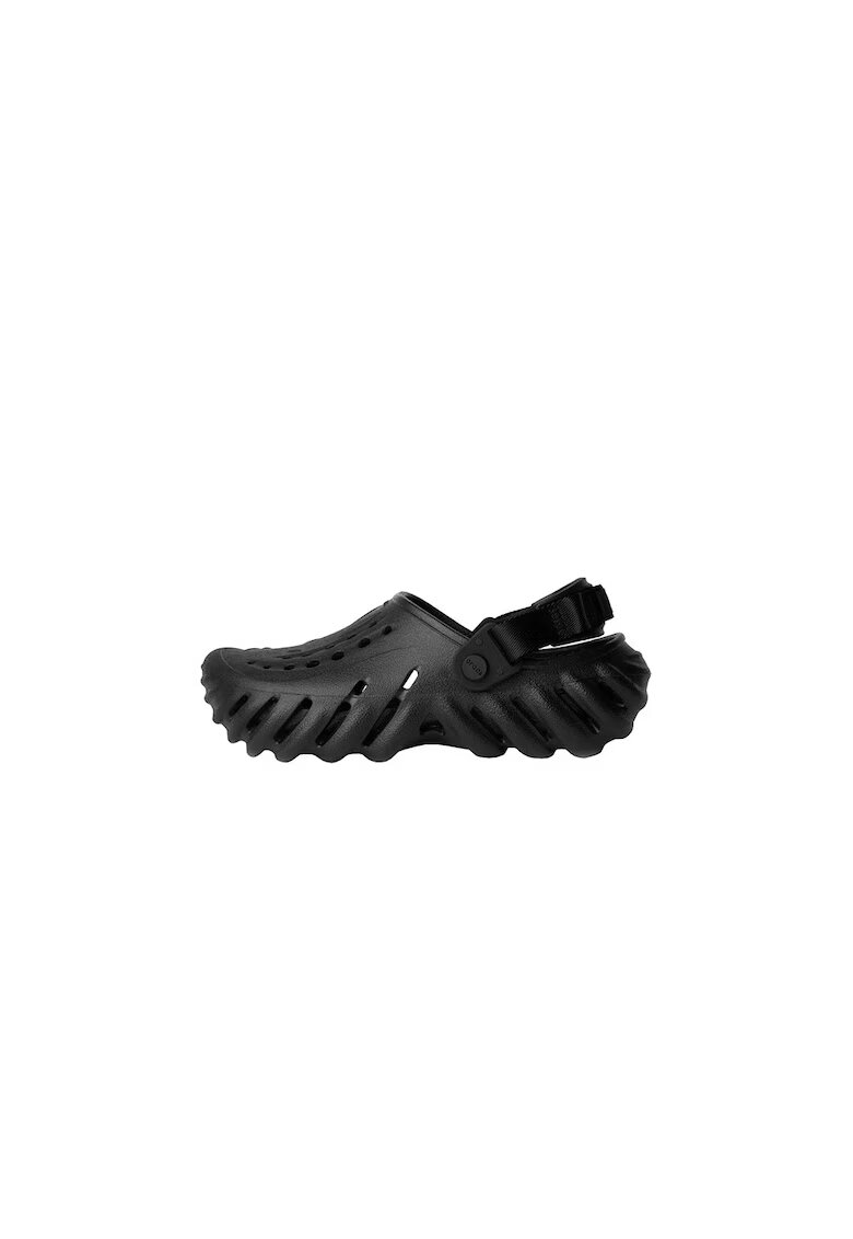 Crocs Saboti slingback cu detalii logo - Negru
