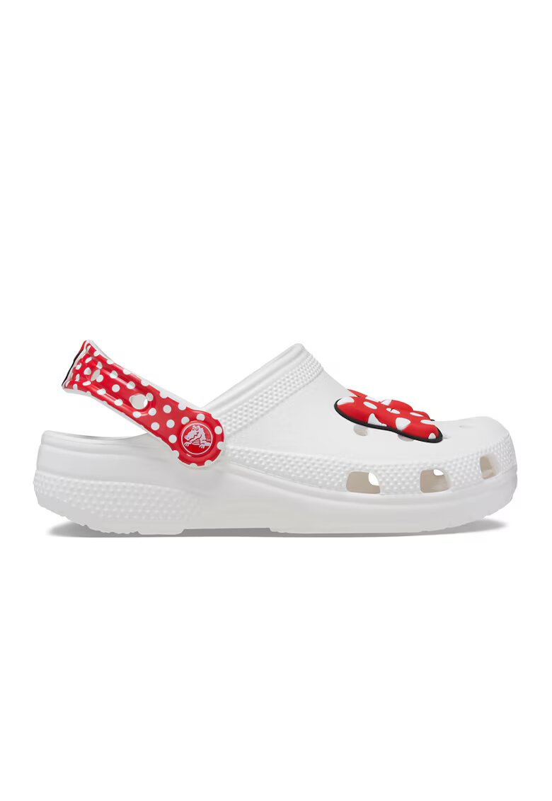 Crocs Saboti slingback cu Minnie Mouse - Rosu/Alb