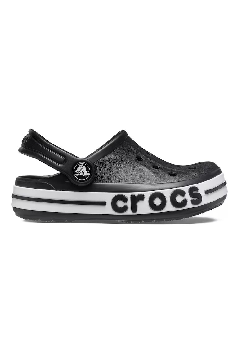 Crocs Saboti slingback cu perforatii - Alb/Negru