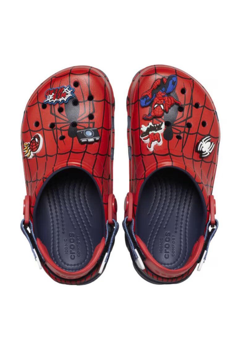 Crocs Saboti Team SpiderMan All Terrain Clog Kids - J5 US Albastru - Navy - Alb