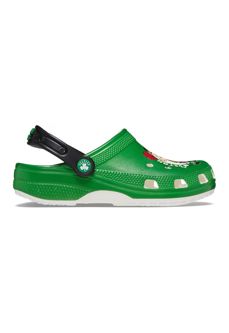 Crocs Saboti unisex cu imprimeu NBA Boston Celtics - Verde/Negru