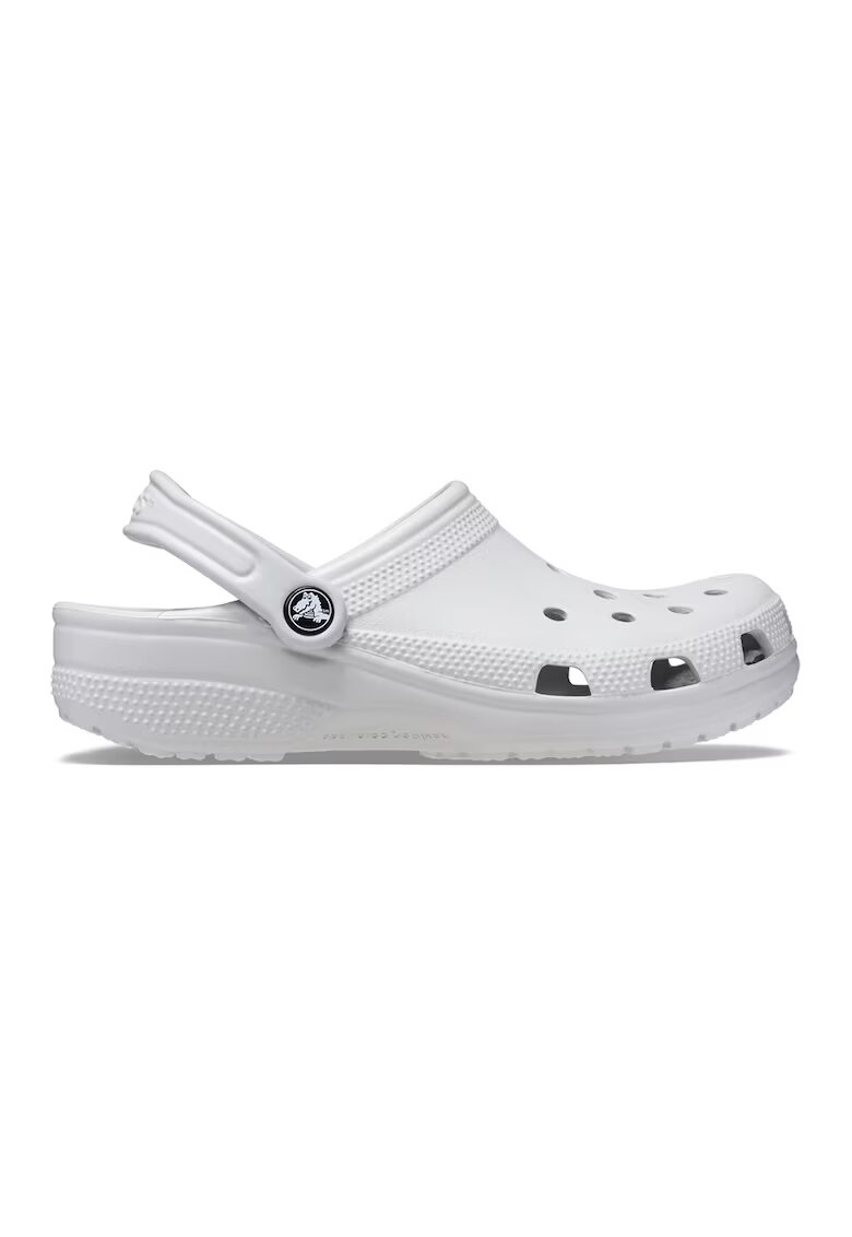 Crocs Saboti unisex de cauciuc cu logo - Alb