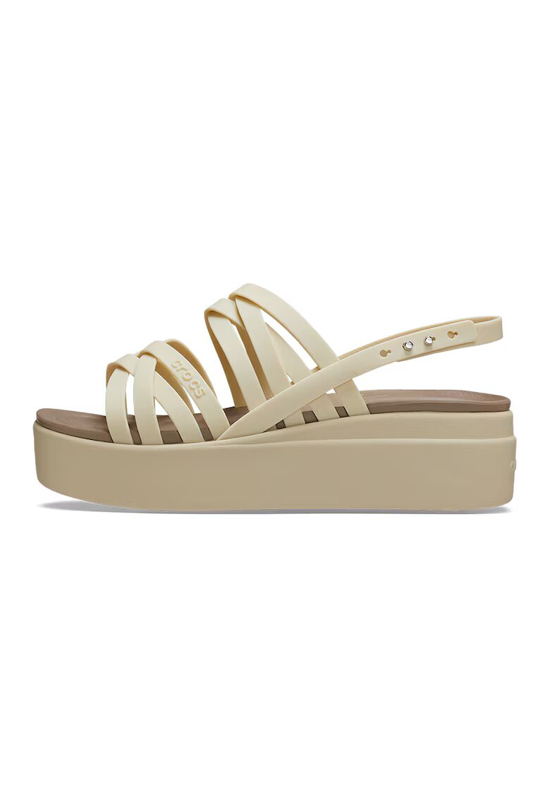 Crocs Sandale wedge cu logo Brooklyn - Bej