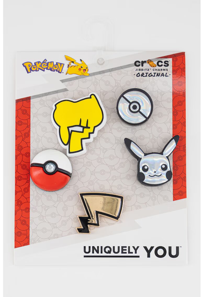 Crocs Set de talismane pentru saboti Elevated Pokemon- 5 piese - Auriu/Galben/Argintiu