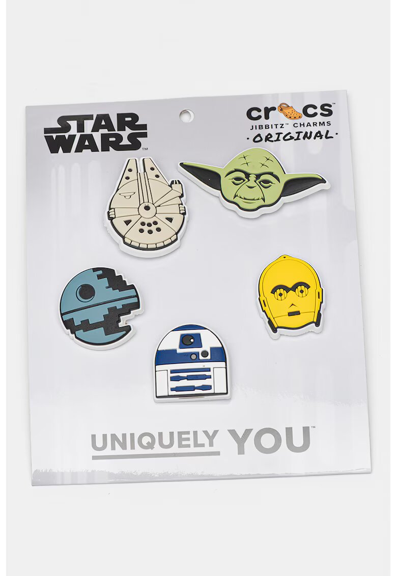 Crocs Set de talismane pentru saboti Star Wars - 5 Piese - Galben pai/Albastru deschis/Verde sparanghel
