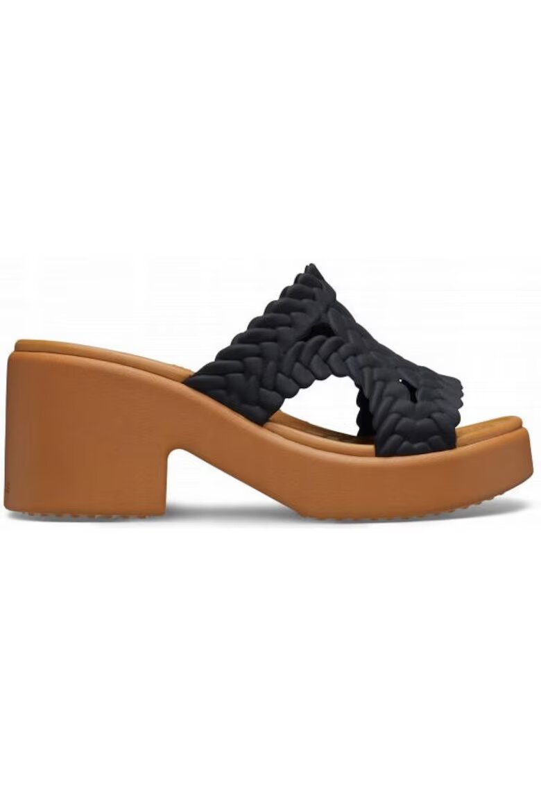 Crocs Slapi Femei - Brooklyn Woven Heel 209979 Slide - Negru - Negru