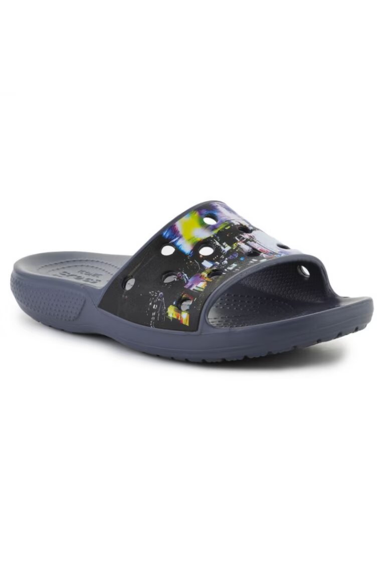 Crocs Slapi pentru femei - BM172600 - Negru - Negru/Bleumarin