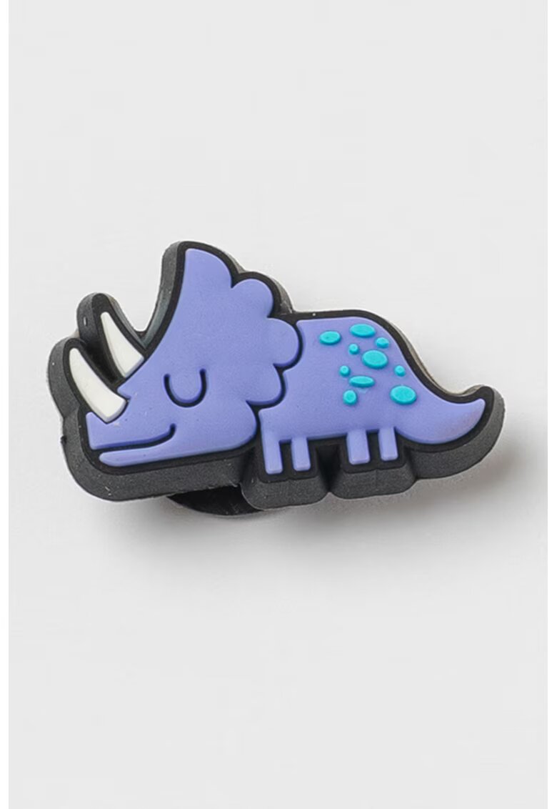 Crocs Talisman cu dinozaur pentru saboti Jibbitz - Alb/Lila