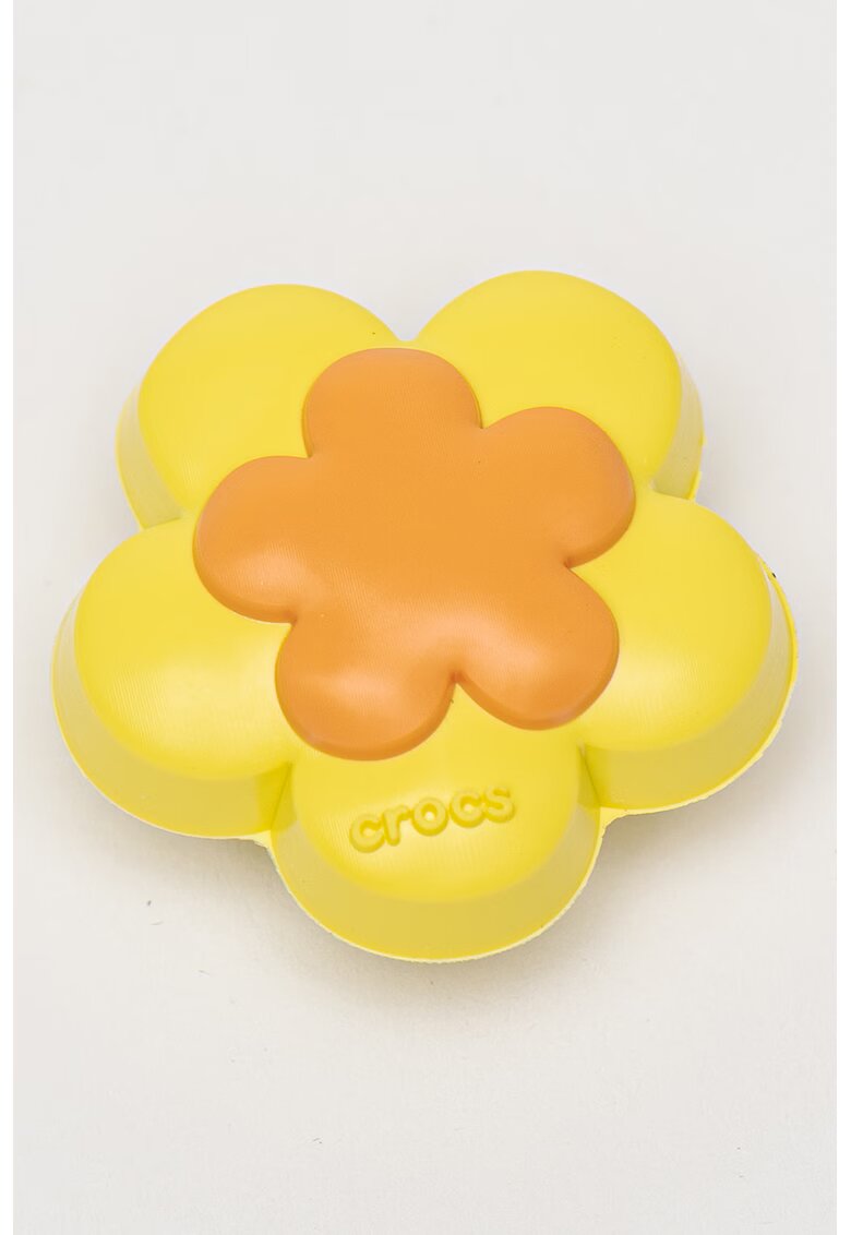 Crocs Talisman in forma de floare - pentru saboti - Galben pai/Portocaliu deschis