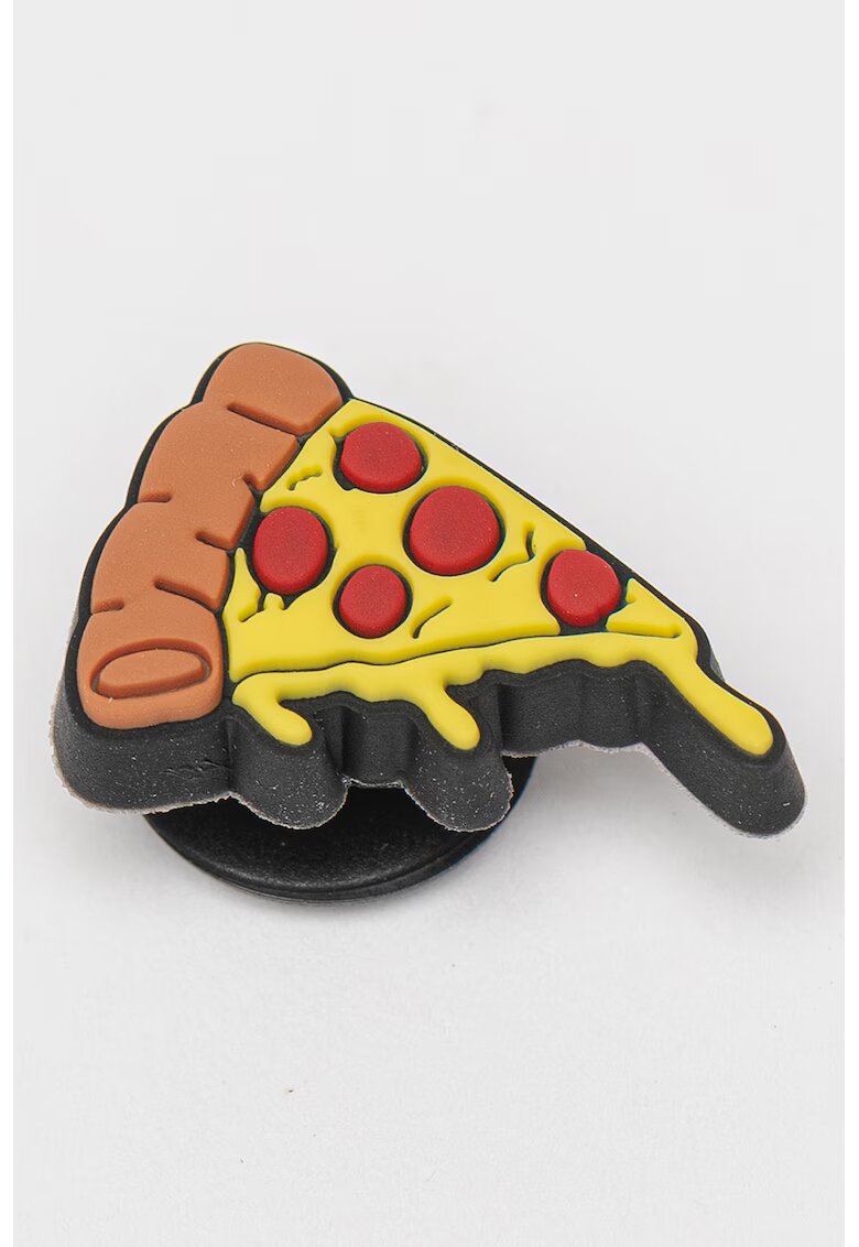 Crocs Talisman in forma de pizza - pentru saboti - Galben pai/Rosu inchis