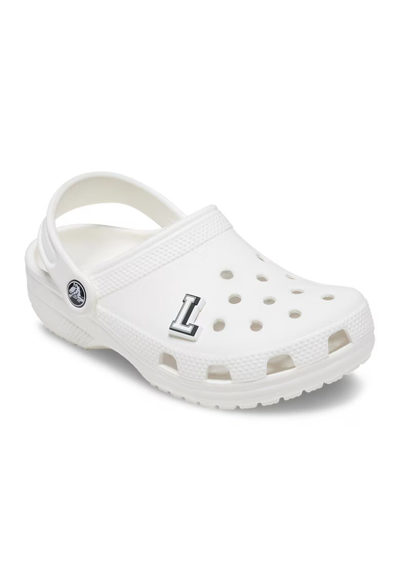 Crocs Talisman litera Jibbitz™ - Negru - Alb - Gri cenusiu - Universal