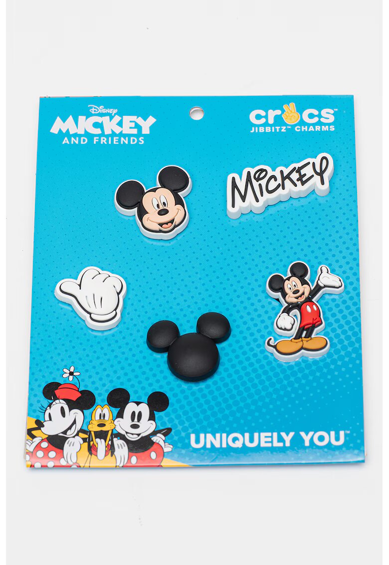Crocs Talismane cu design Mickey Mouse - pentru saboti - Alb/Negru